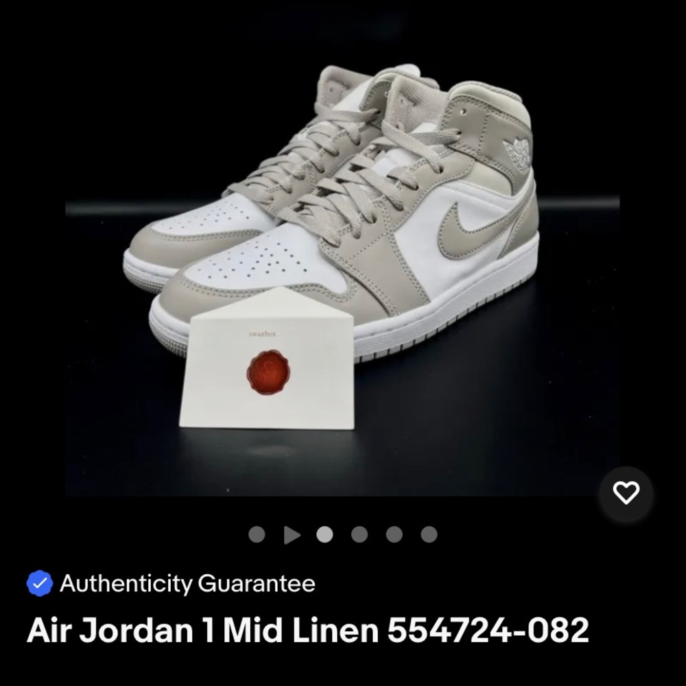 **SOLD**Air Jordan 1 Mid Linen